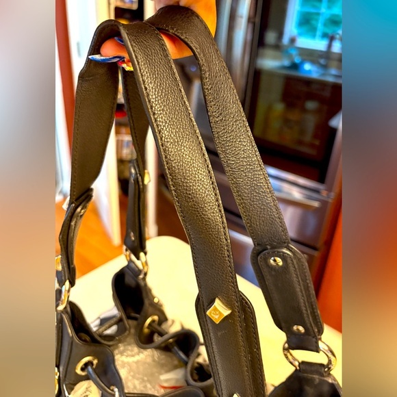 MCM Visetos Nylon Dual Handle Drawstring Shoulder Bag, EUC - Picture 9 of 12